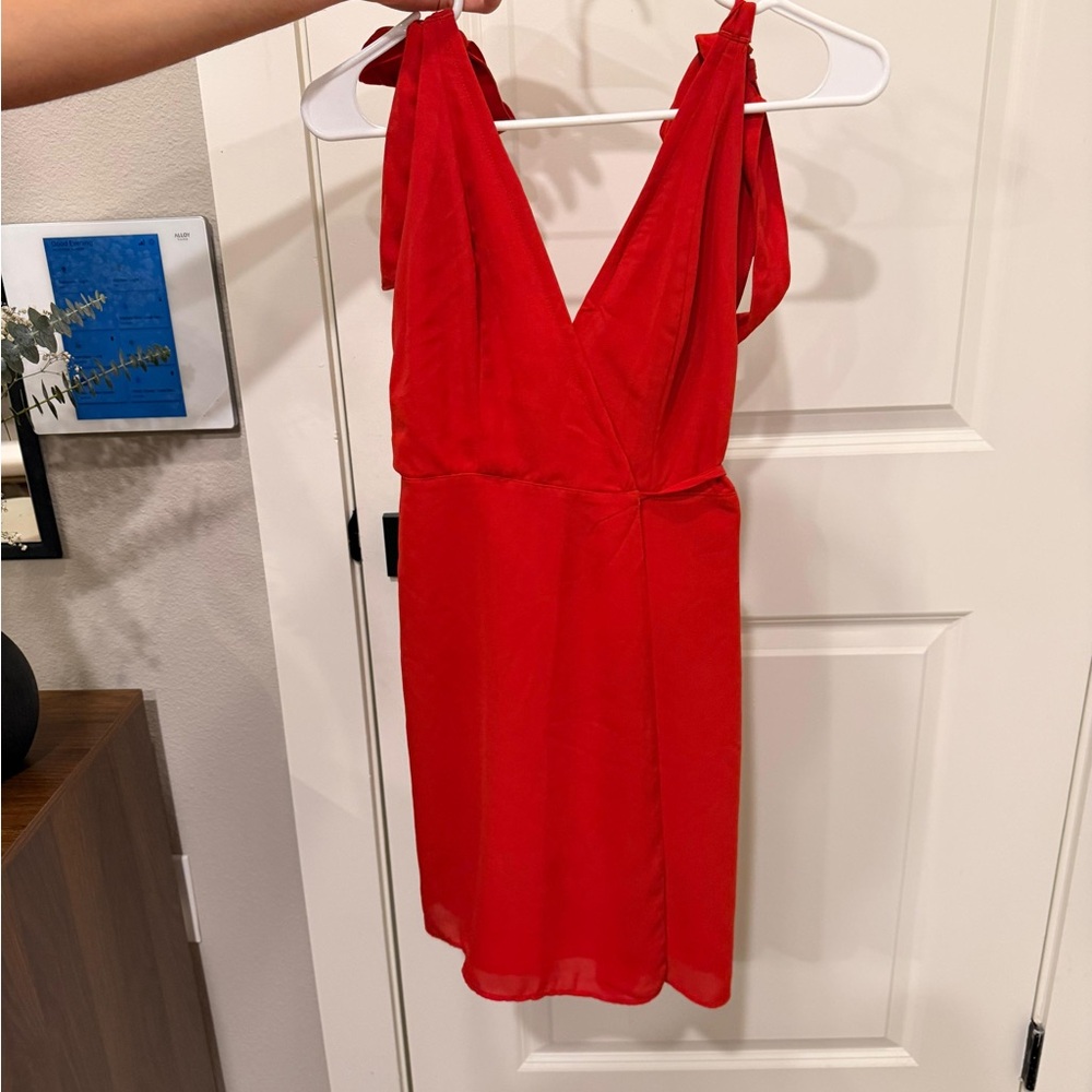 Abercrombie & Fitch Vibrant Red Backless Dress
